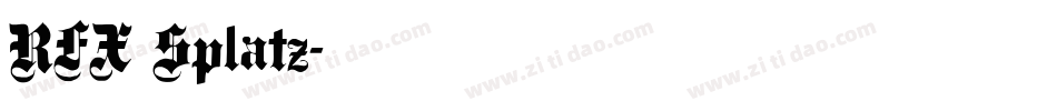 RFX Splatz字体转换